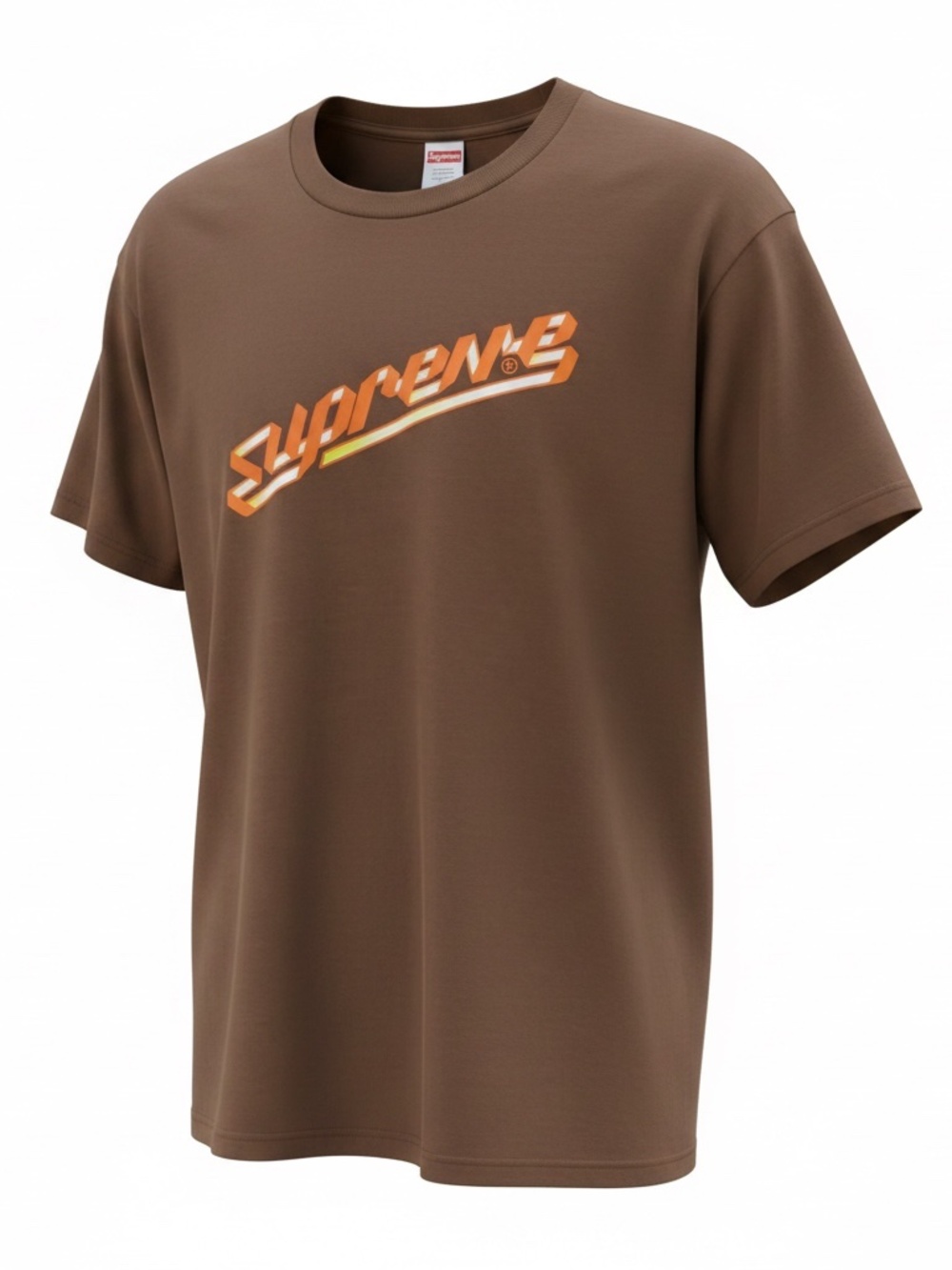 New W/O Tags Supreme Slap Shot Tee Brown Graphic T Shirt 100% Cotton Size Large